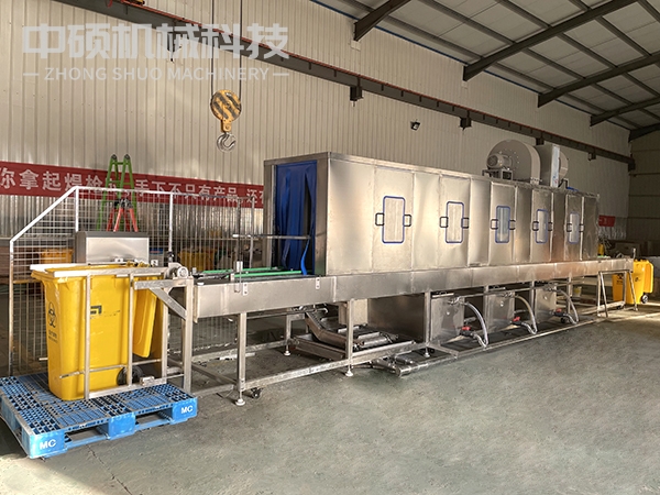 中碩醫廢箱周轉箱清洗機實拍，清洗消毒除水一體機，售后無憂質量保證